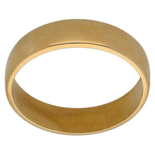 9ct Gold Plain Wedding Ring Size P
