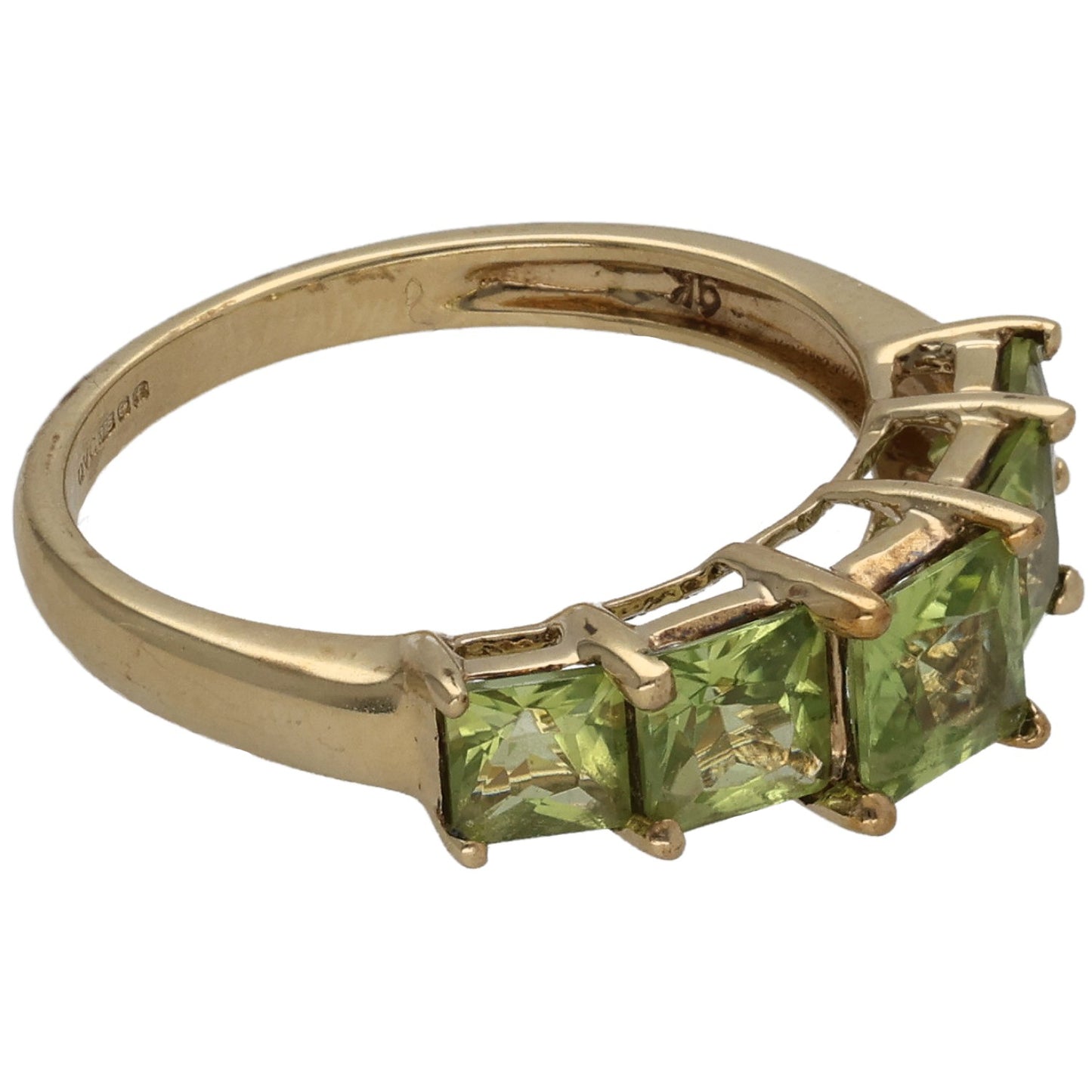 9ct Gold Peridot Dress/Cocktail Ring Size K