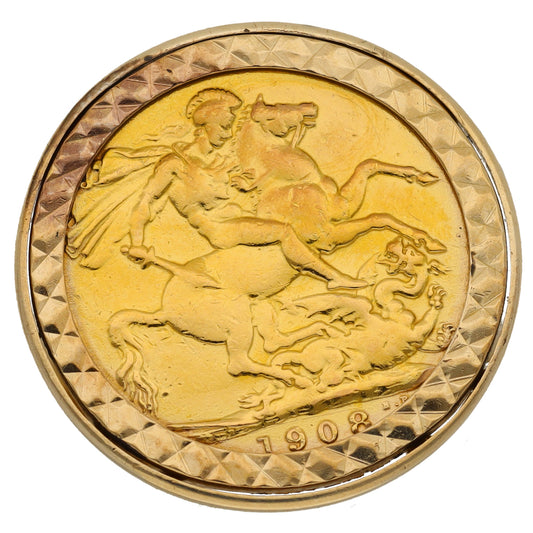 9ct Gold Coin Ring Size Z