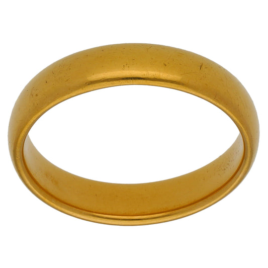 22ct Gold Plain Wedding Ring Size P