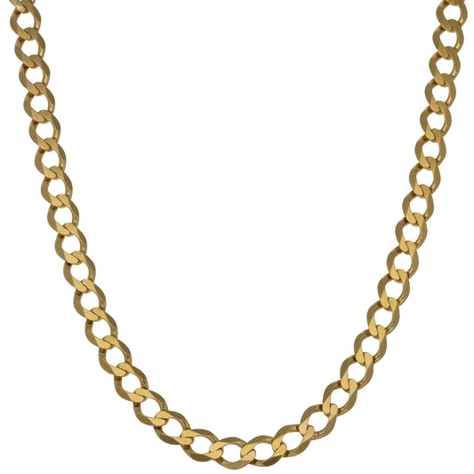 9ct Gold Curb Chain 22"