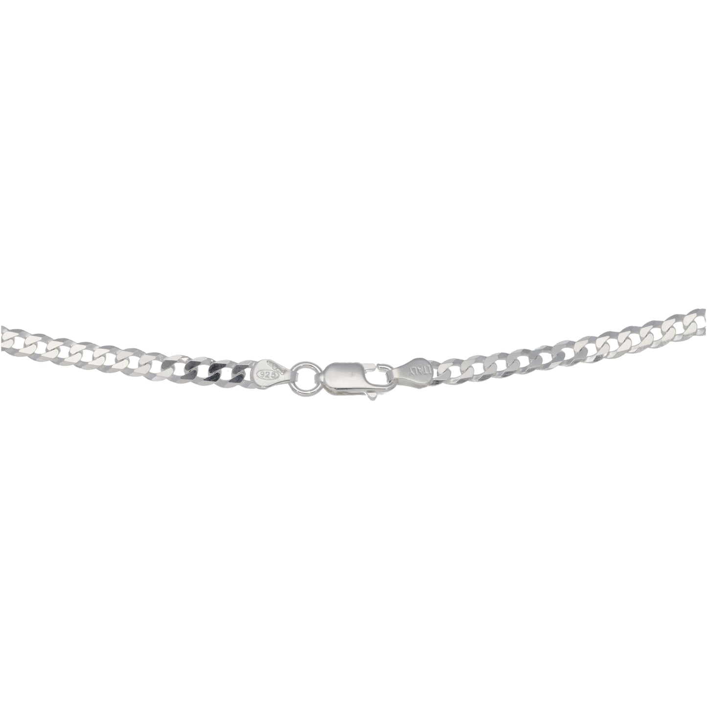 New Sterling Silver Flat Curb Chain 22"