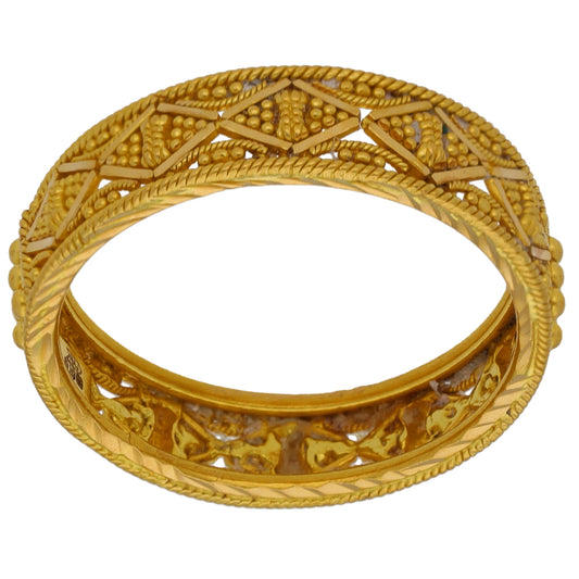 22ct Gold Patterned Wedding Ring Size O