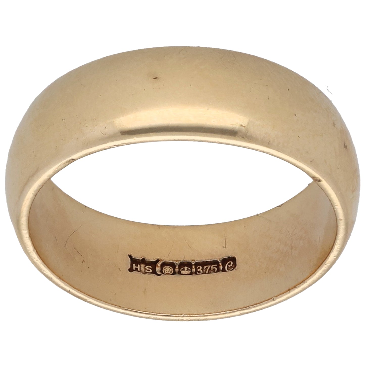 9ct Gold Plain Wedding Ring Size T