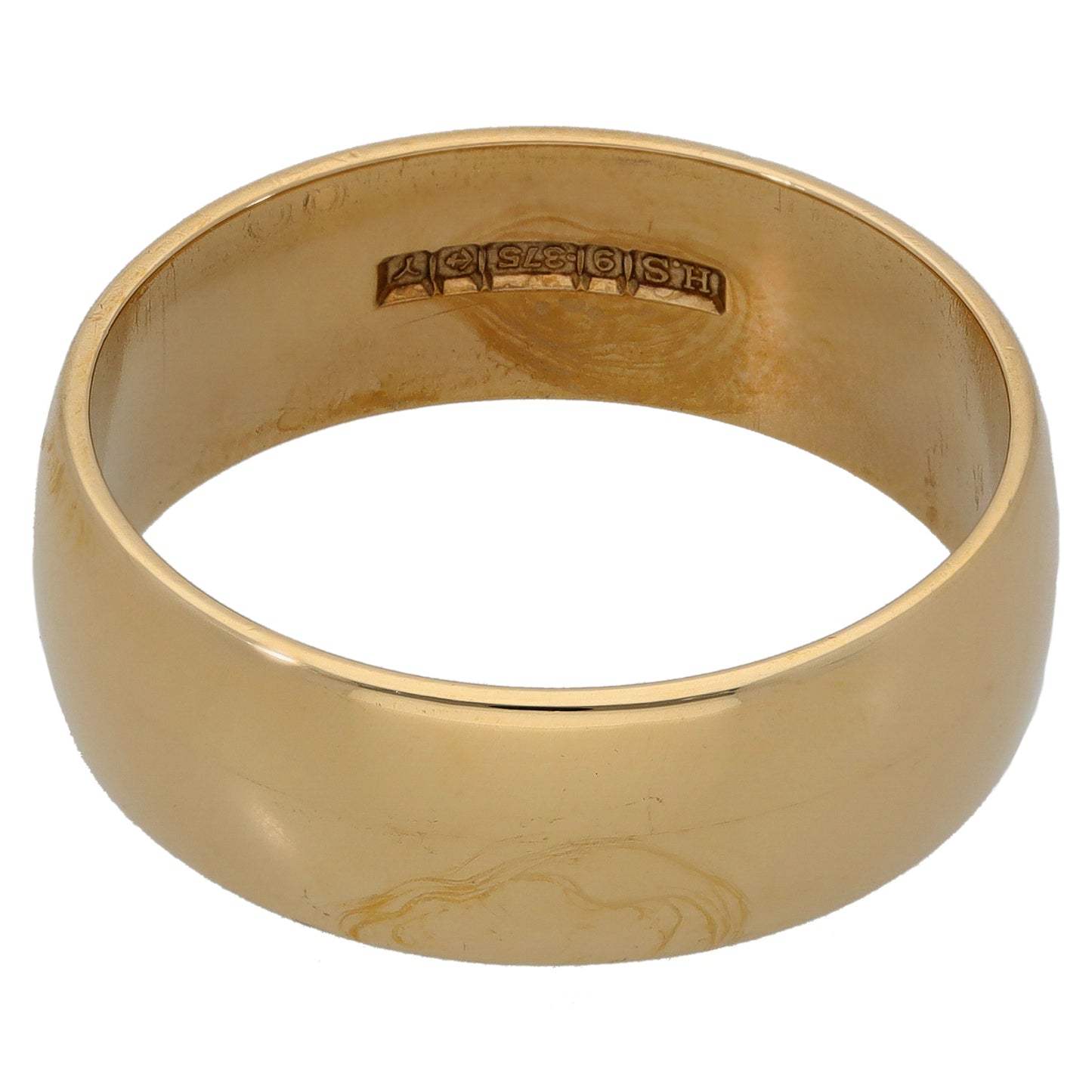 9ct Gold Plain Wedding Ring Size X