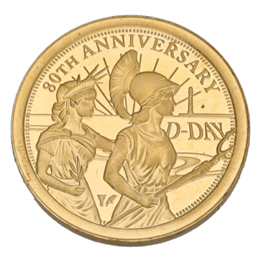 22ct Gold D-Day 80th Anniversary Eighth Sovereign Coin 2024