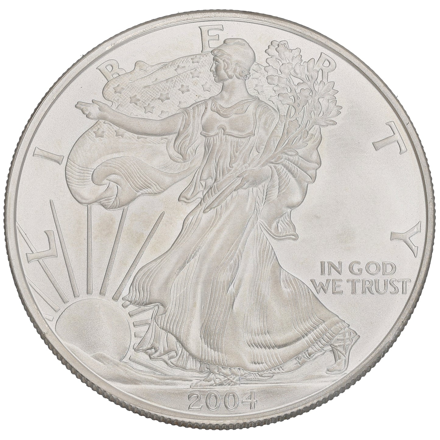 Fine Silver USA Liberty 1 OZ Coin 2004