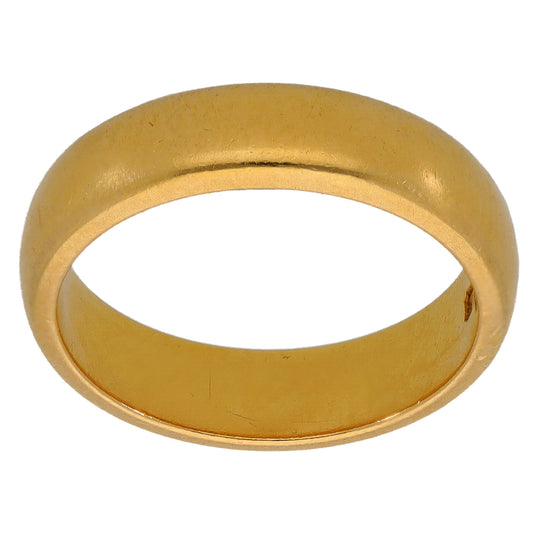 22ct Gold Plain Wedding Ring Size L