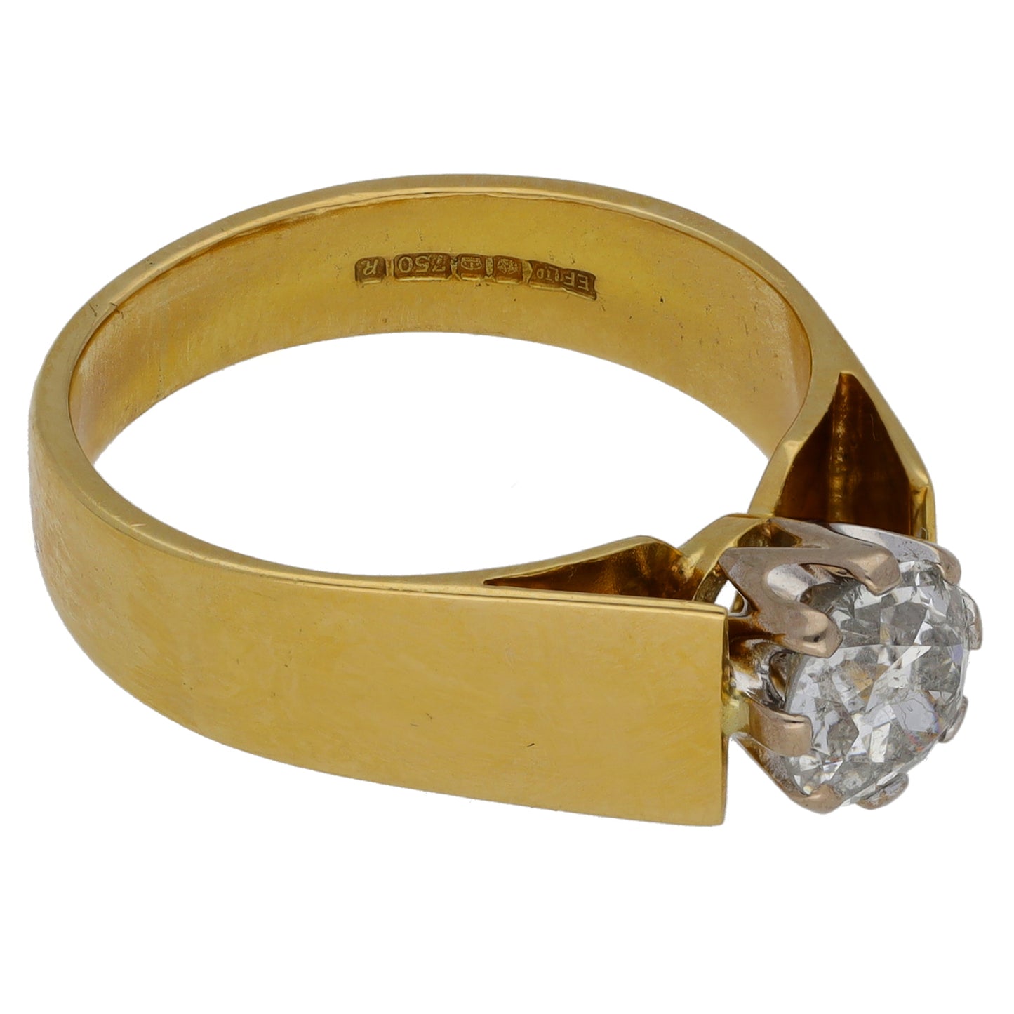 18ct Gold 1.03ct Diamond Solitaire Ring Size Q