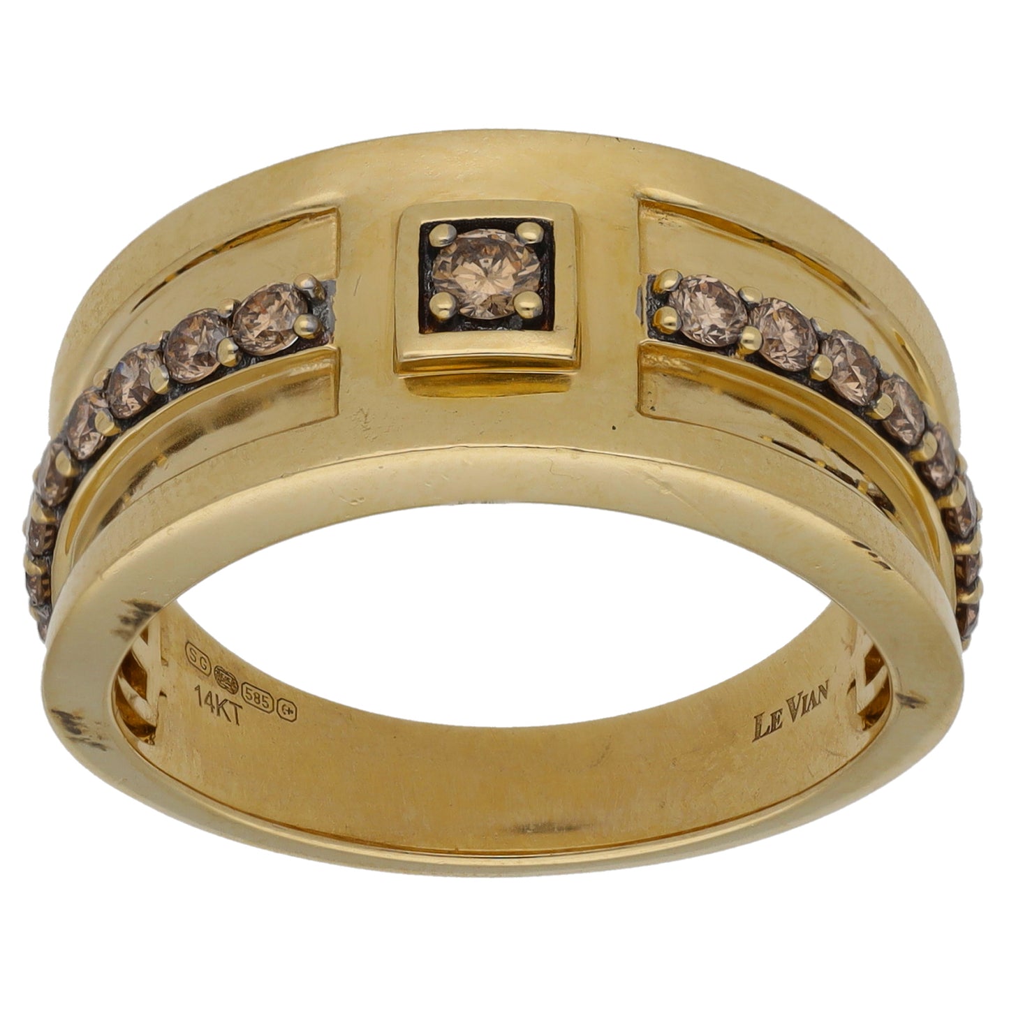 14ct Gold 0.21ct Diamond Dress/Cocktail Ring Size T