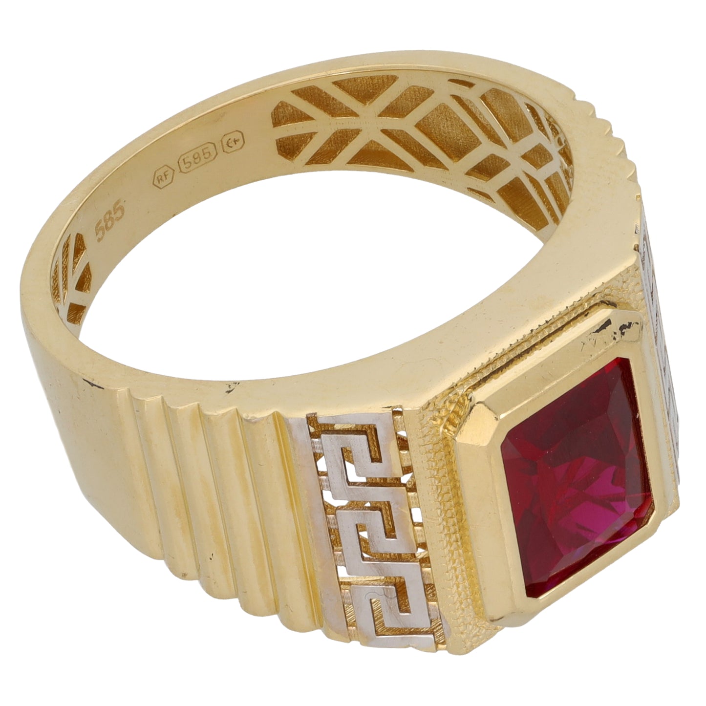 14ct Gold Imitation Alternative Single Stone Ring Size V