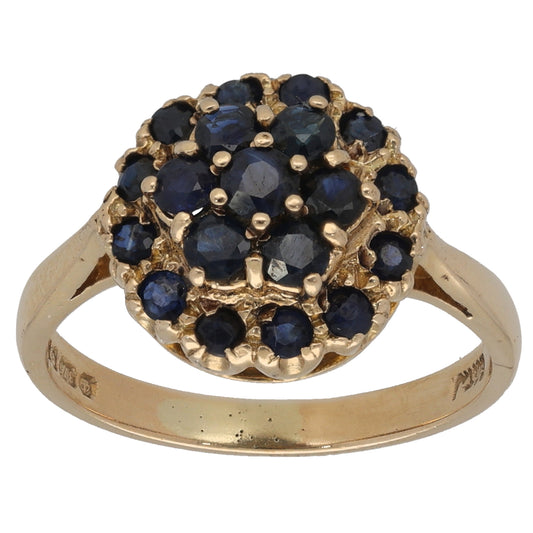 9ct Gold Sapphire Dress/Cocktail Ring Size P