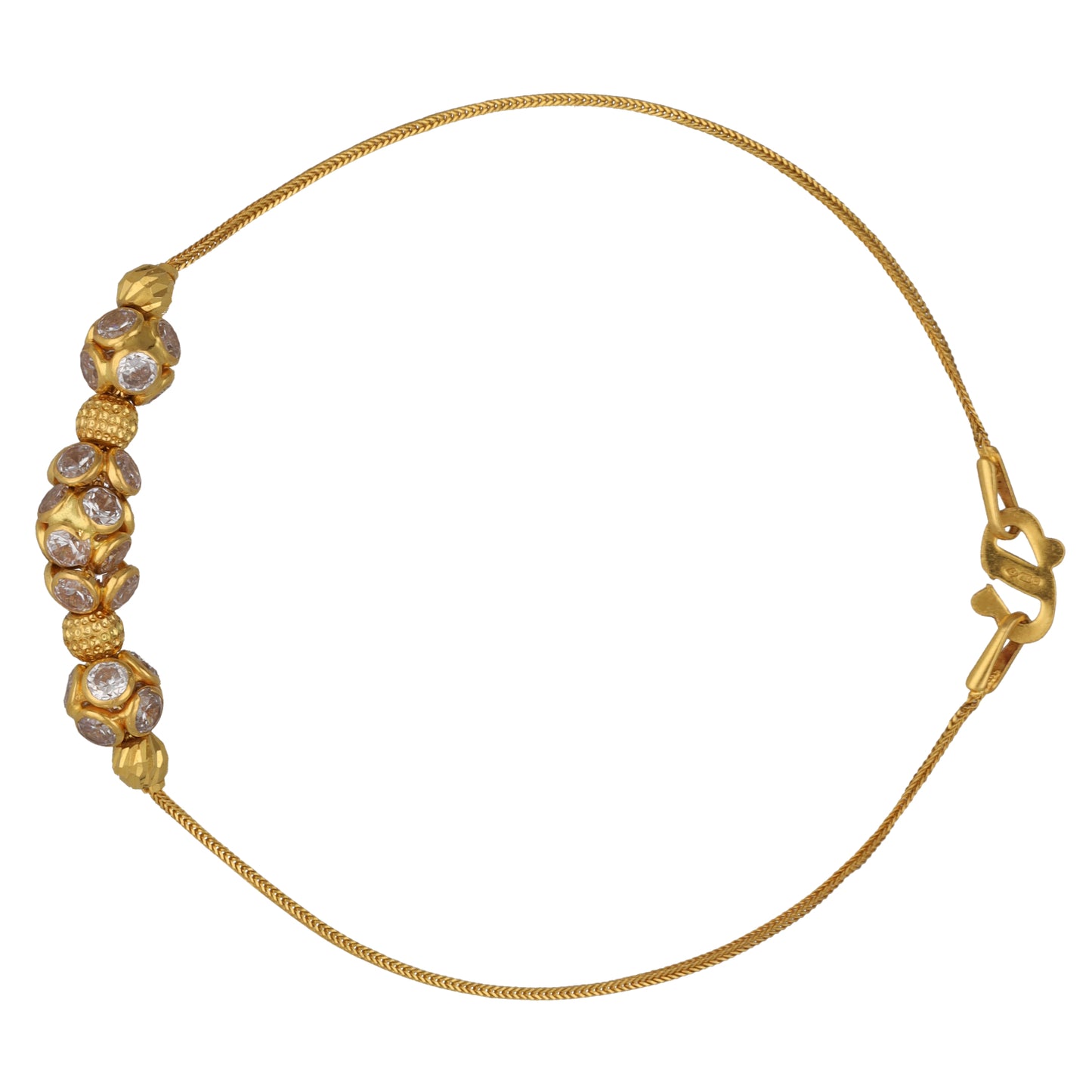 22ct Gold Cubic Zirconia Fancy Stone Set Bracelet