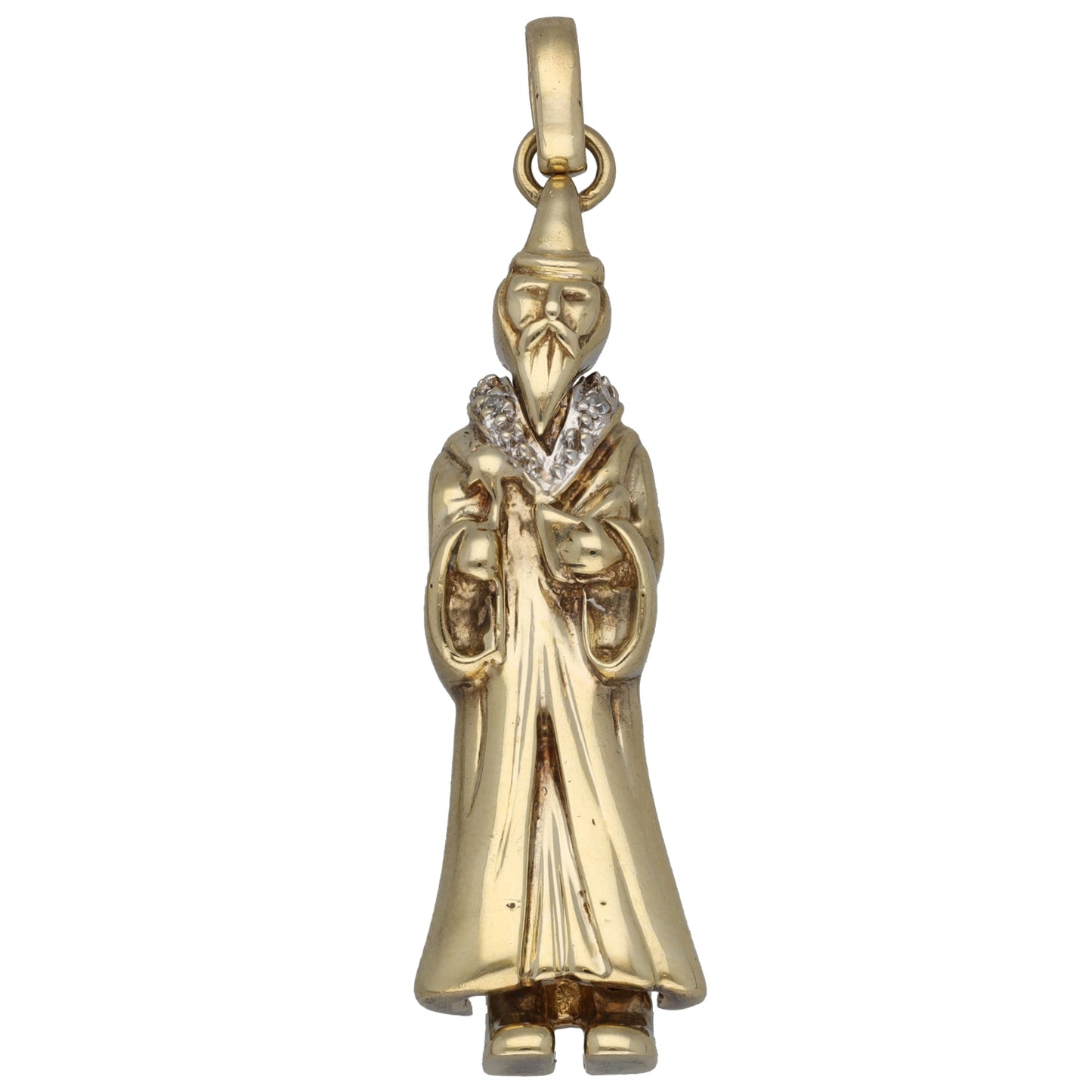 9ct Gold 0.01ct Diamond Wizard Pendant