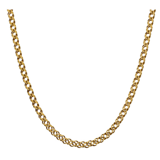 9ct Gold Double Curb Chain 20"