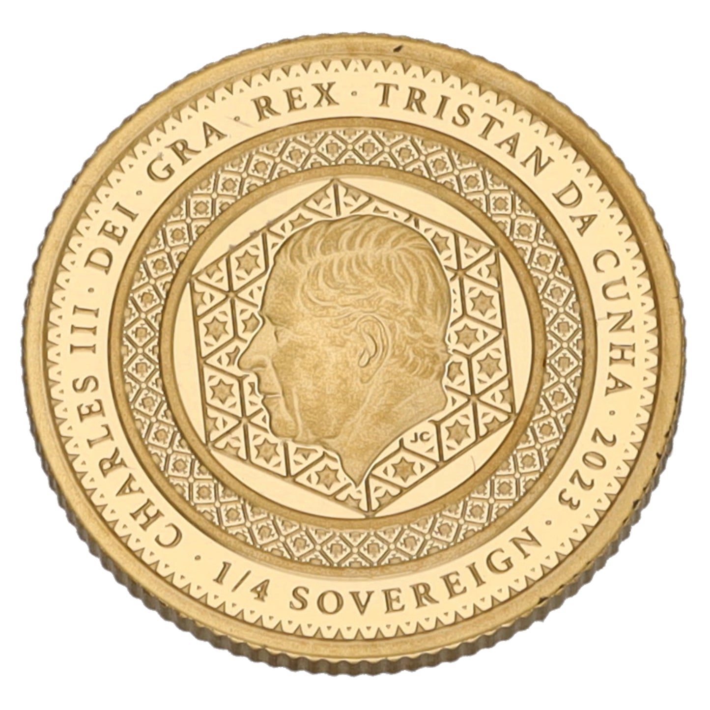 22ct Gold Coronation Of King Charles III Quarter Sovereign Coin 2023