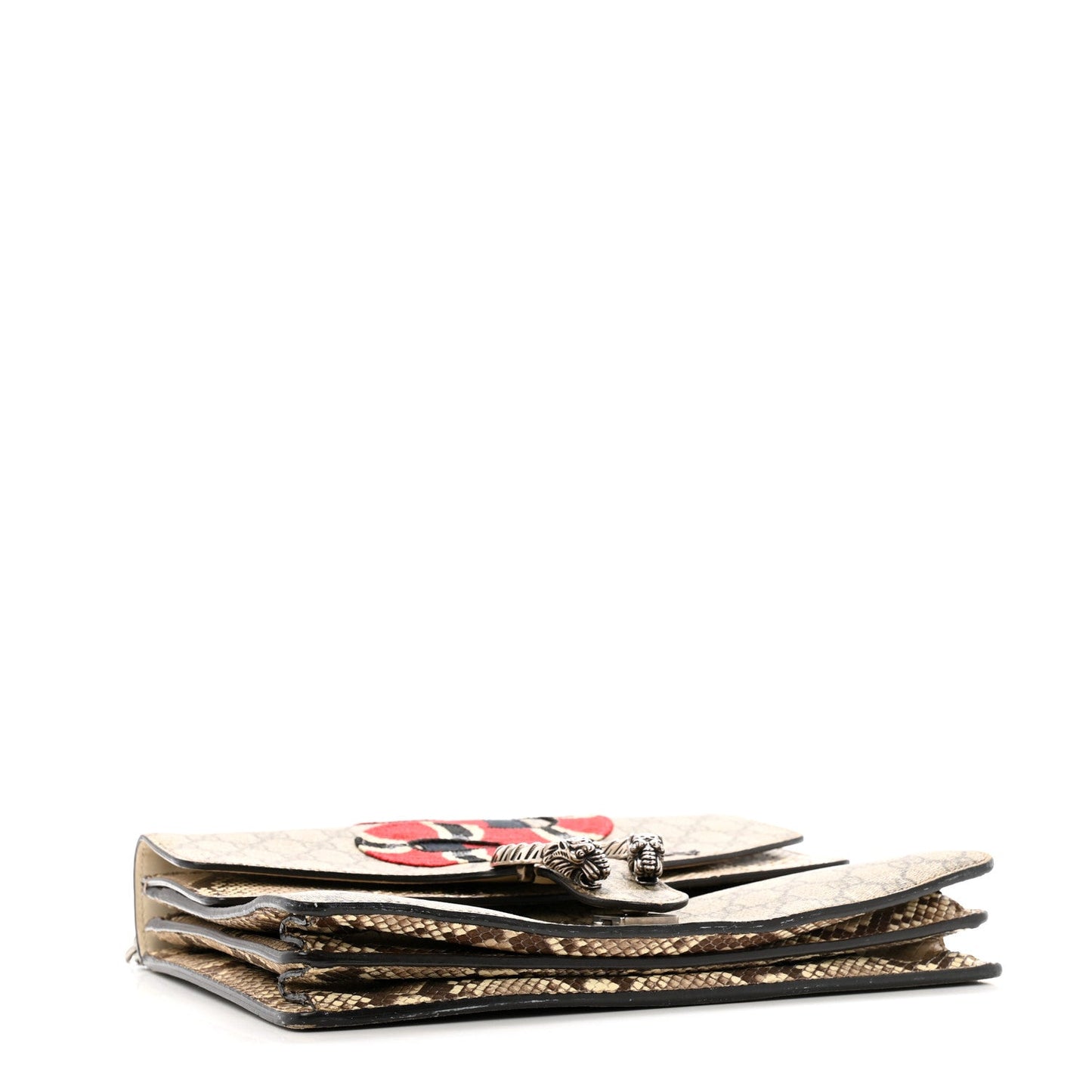 Gucci Dionysus GG Supreme King Snake Coated Canvas Bag - Beige & Brown
