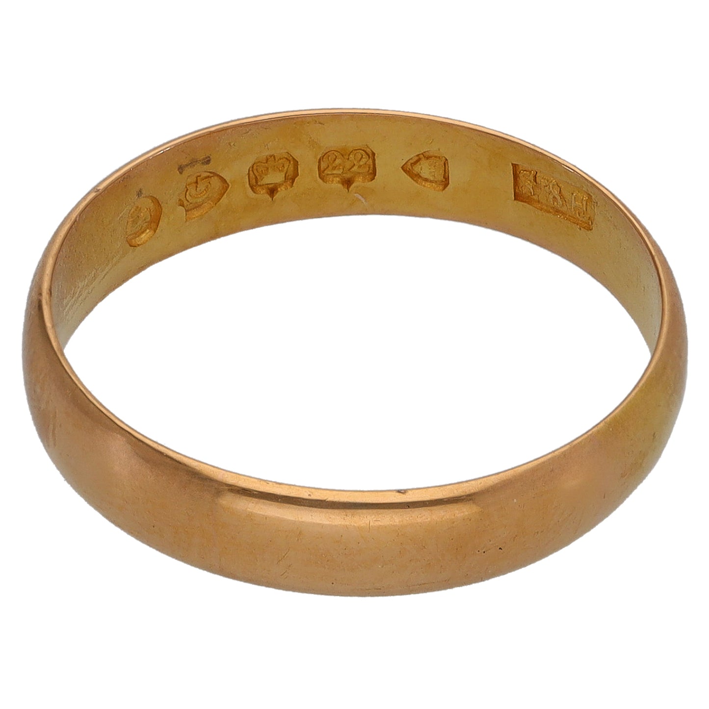 22ct Gold Plain Wedding Ring Size P