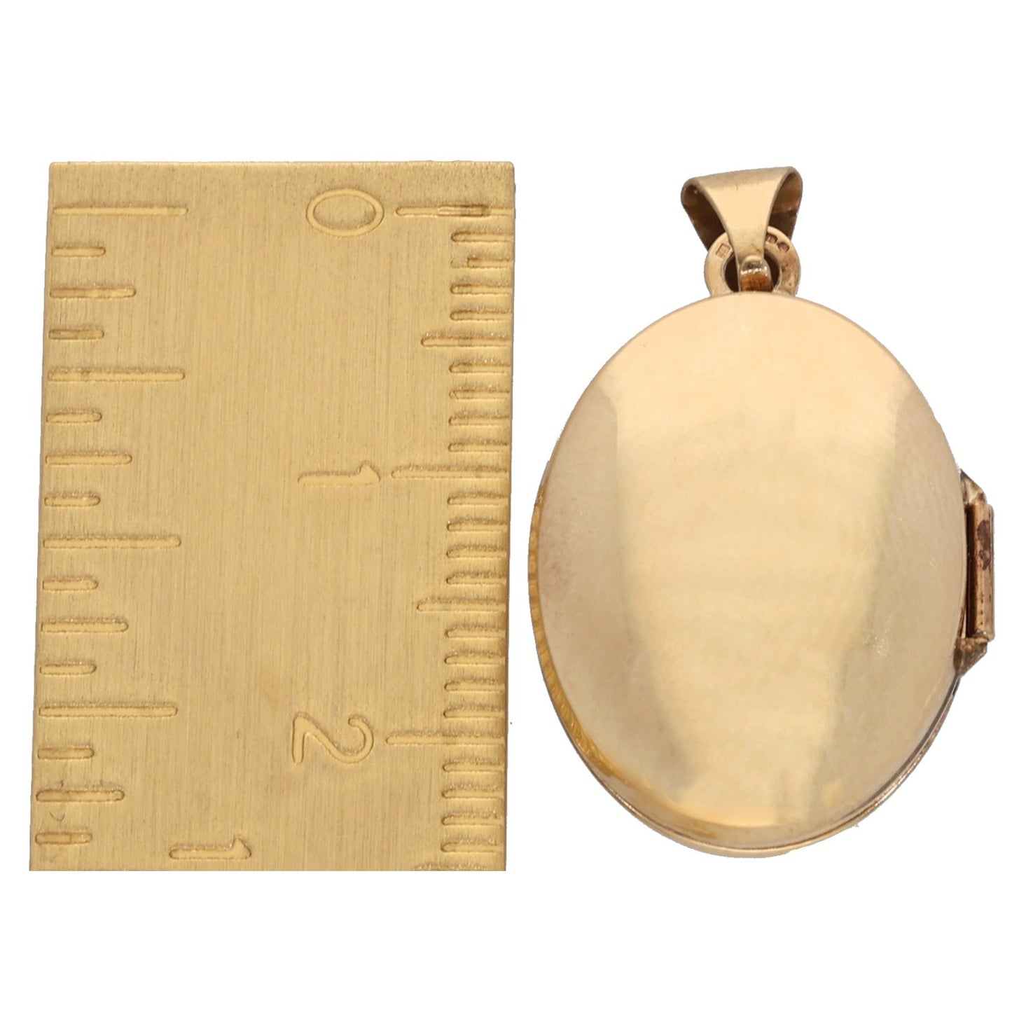 9ct Gold Patterned Locket Pendant