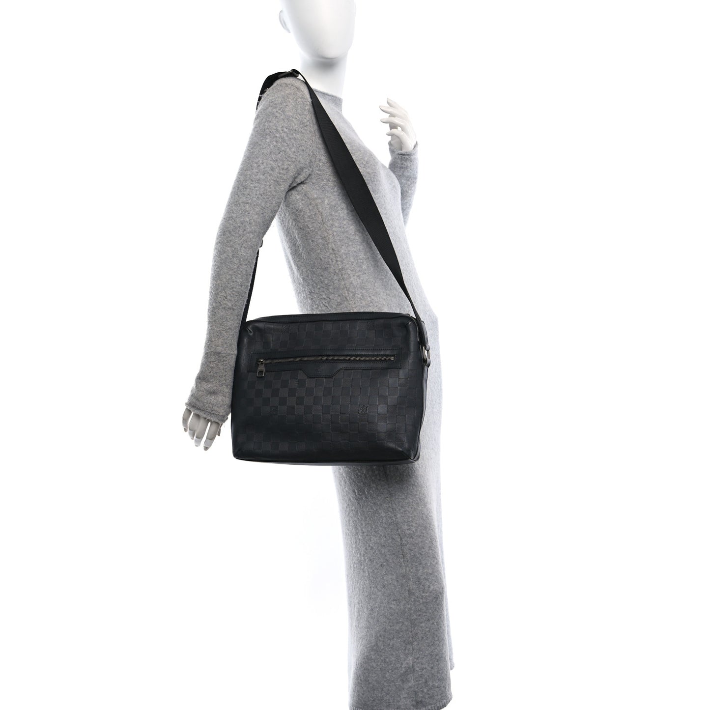 Louis Vuitton Calypso MM Messenger Damier Infini Leather Bag - Black