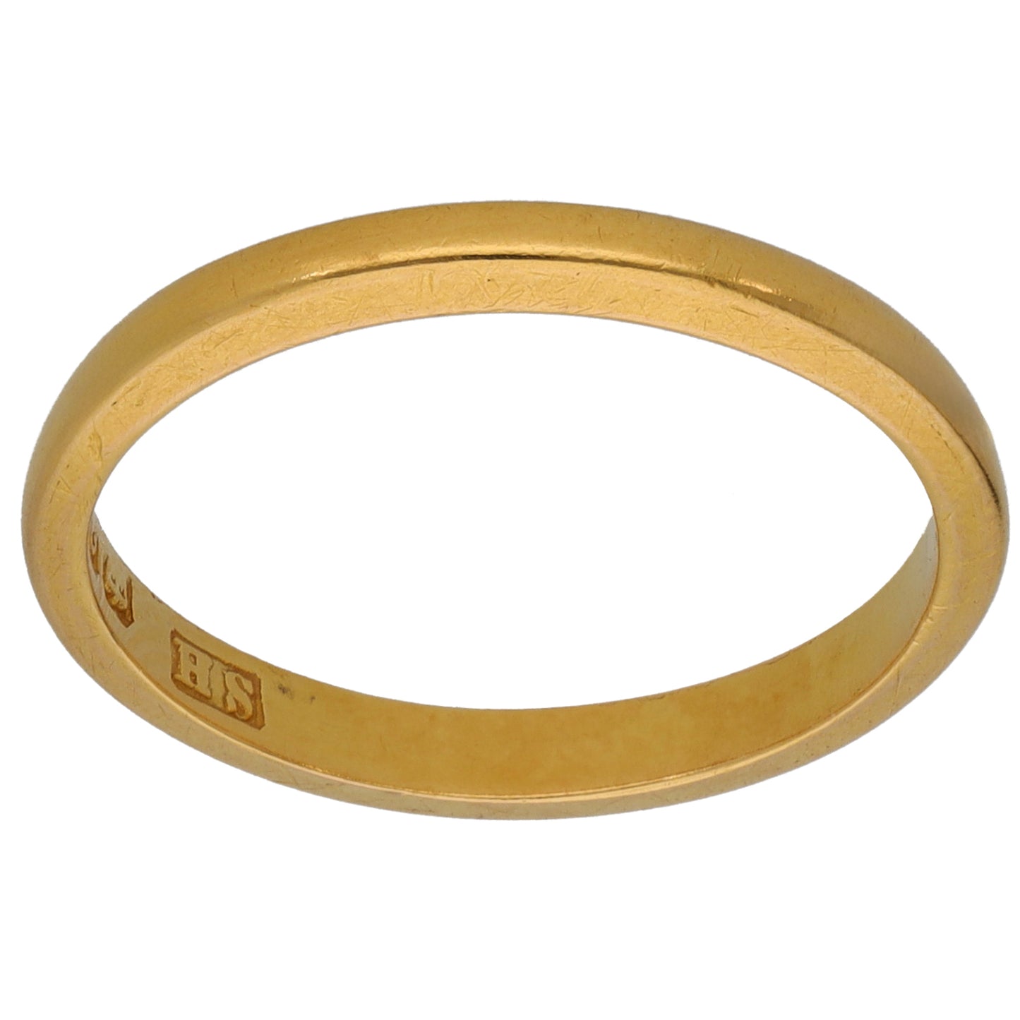 22ct Gold Plain Wedding Ring Size P