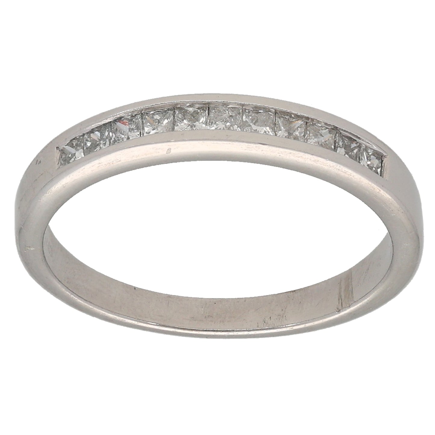 9ct White Gold 0.22ct Diamond Half Eternity Ring Size K