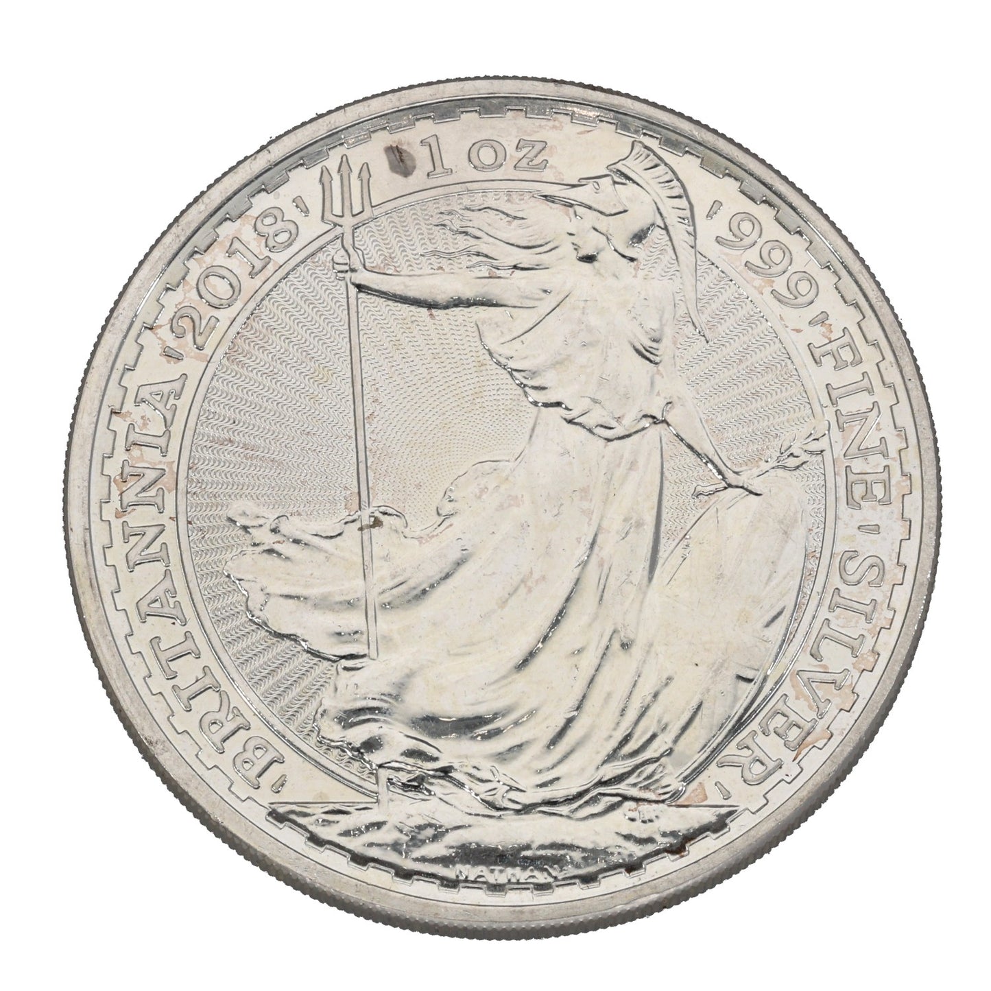 Fine Silver Queen Elizabeth II 1 OZ Britannia Coin 2018