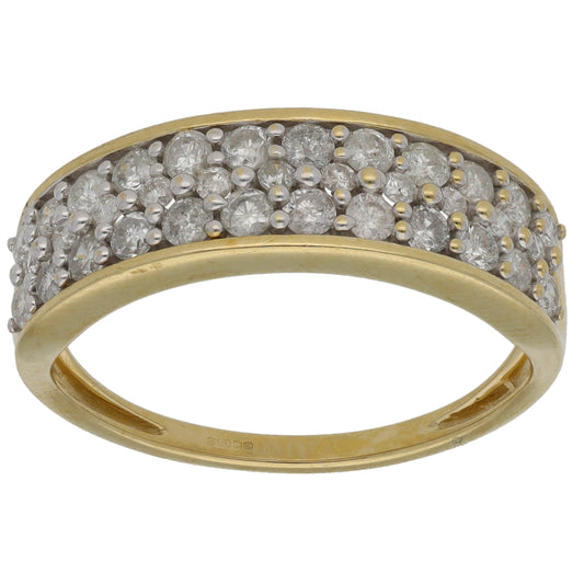 9ct Gold 0.83ct Diamond Alternative Ring Size S