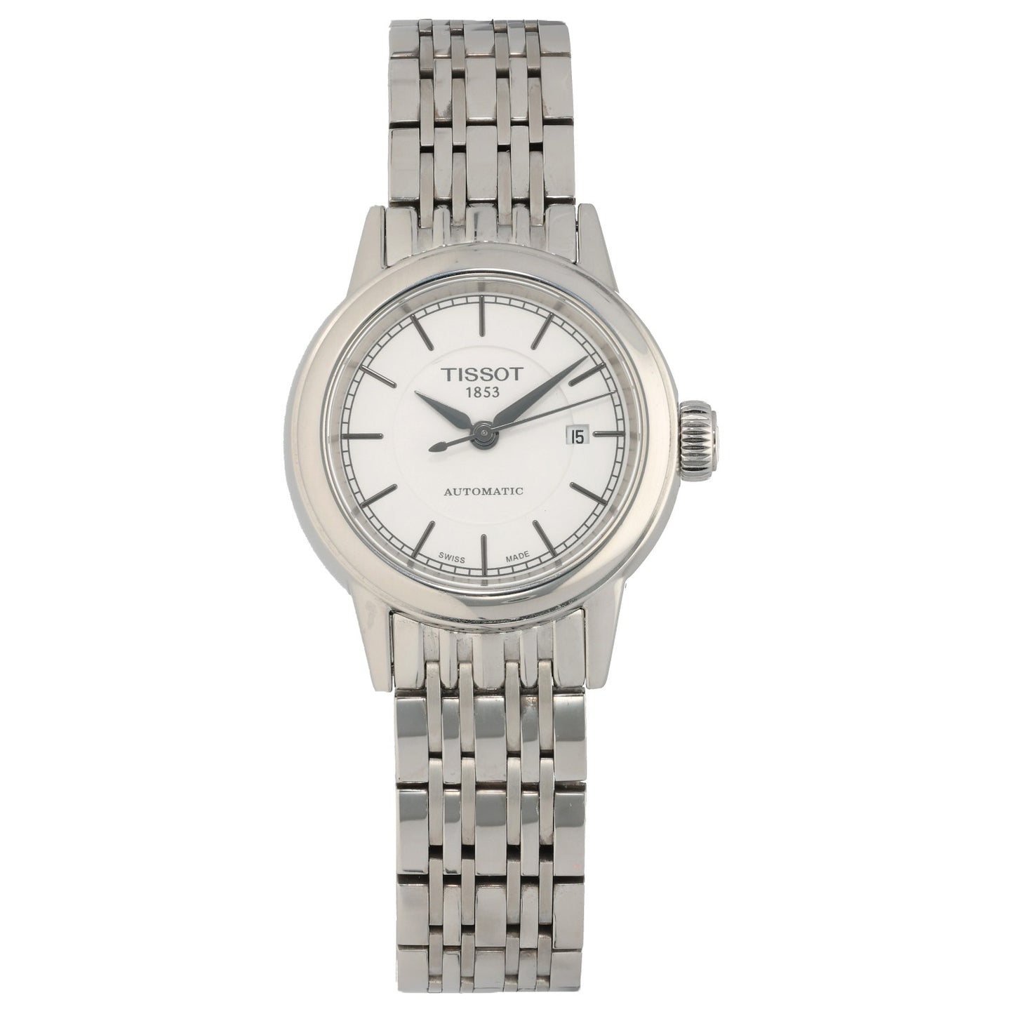 Tissot T-Classic T085207A, white dial, stainless steel, front image