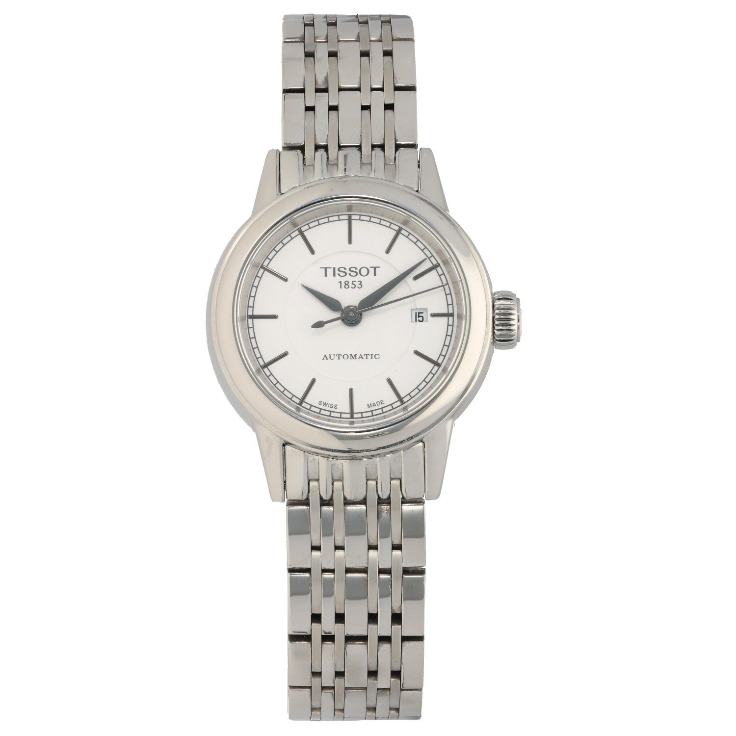 Tissot T-Classic T085207A, white dial, stainless steel, front image