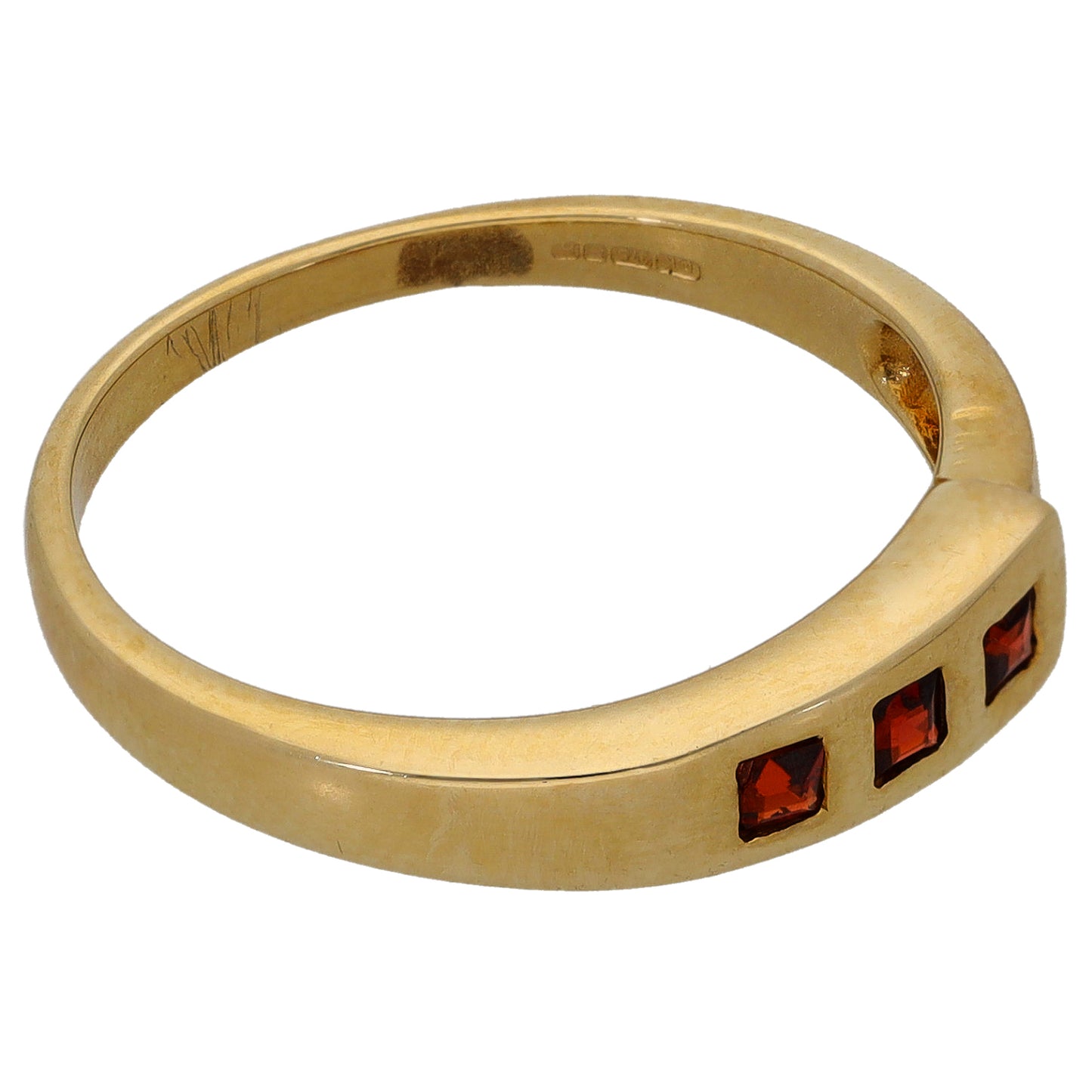 9ct Gold Garnet Dress/Cocktail Ring Size N