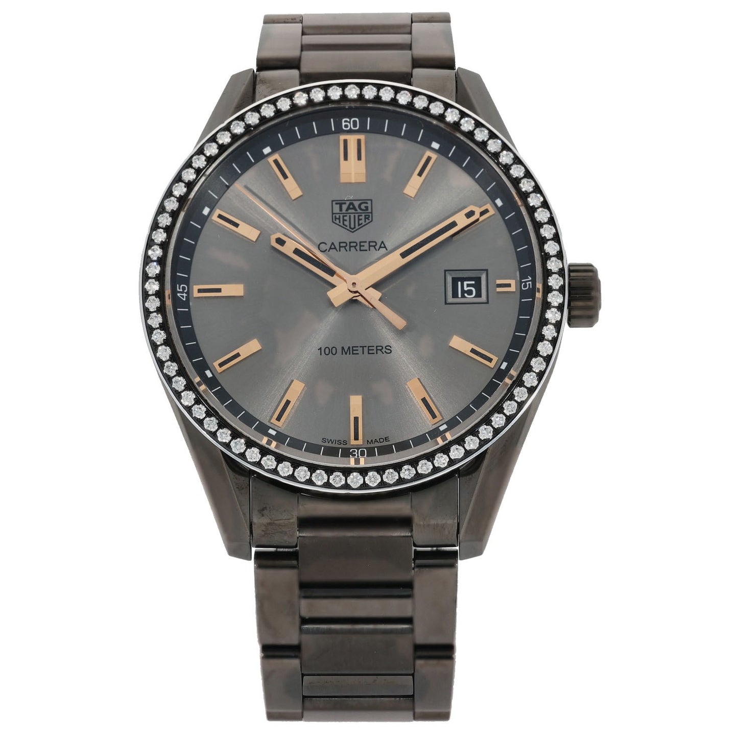 Tag Heuer Carrera WAR1115 39mm PVD Stainless Steel Watch