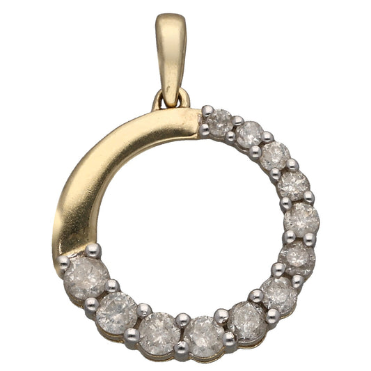 9ct Gold 0.41ct Diamond Dress/Cocktail Pendant