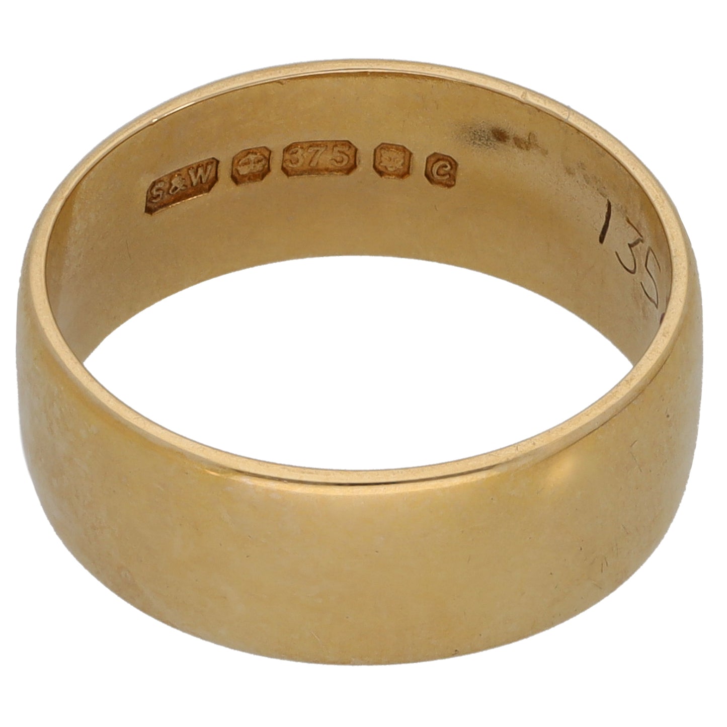 9ct Gold Plain Wedding Ring Size K
