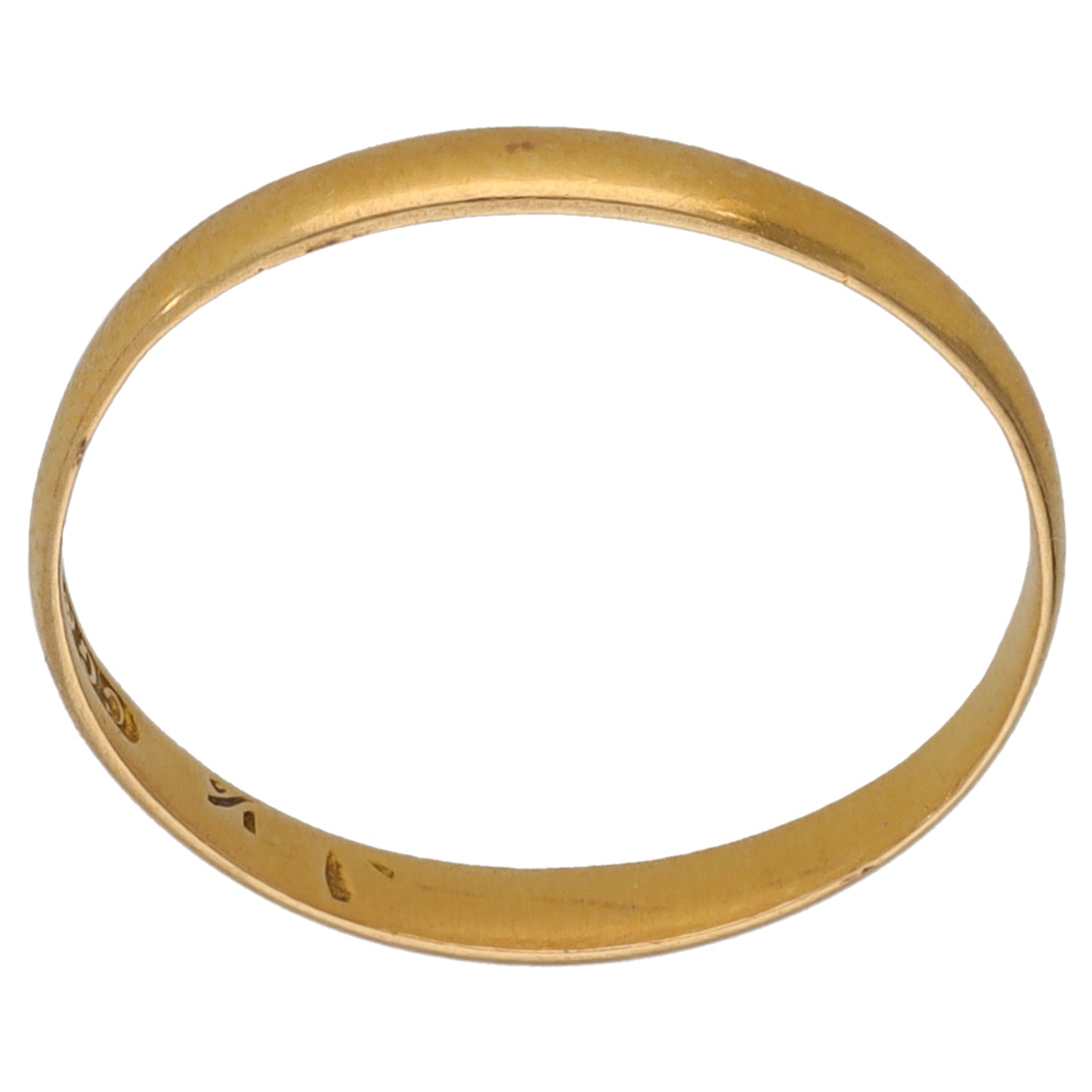 22ct Gold Plain Wedding Ring Size L