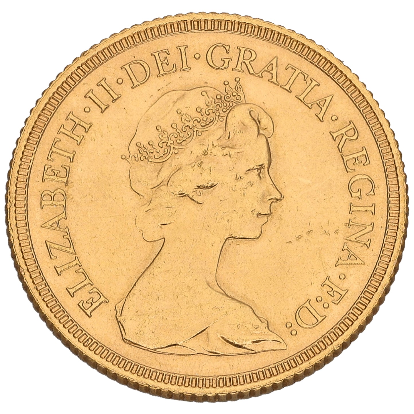 22ct Gold Queen Elizabeth II Full Sovereign Coin 1981