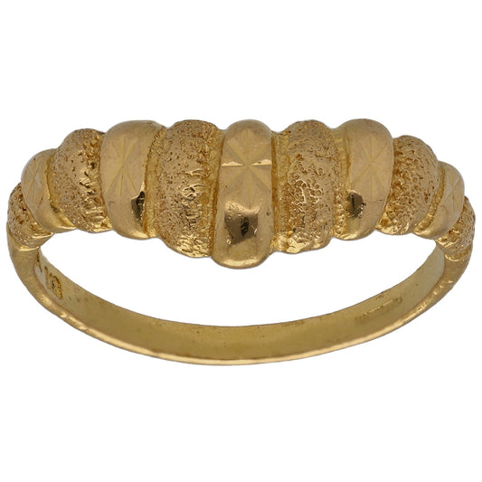 22ct Gold Wishbone Ring Size N