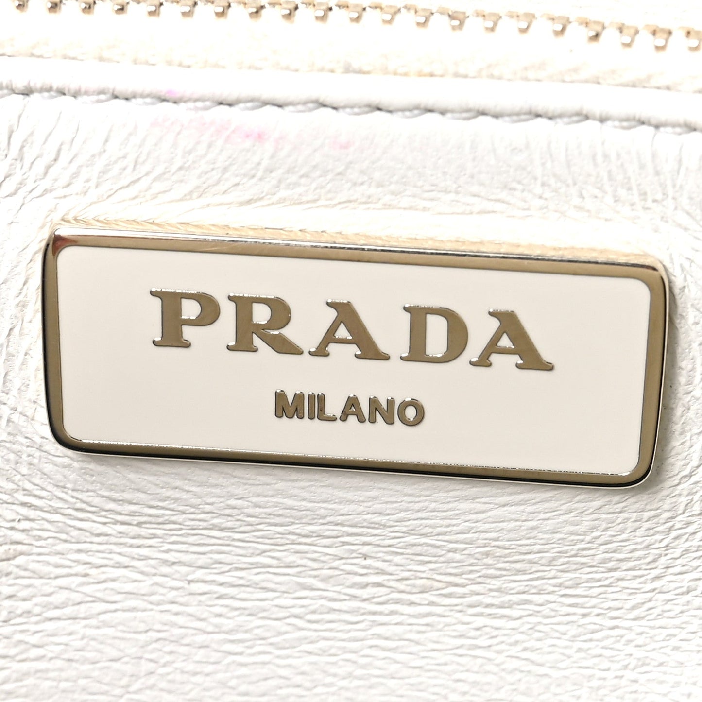 Prada Triangle Quilted Patchwork System Flap Nappa Re-Nylon Bag - White