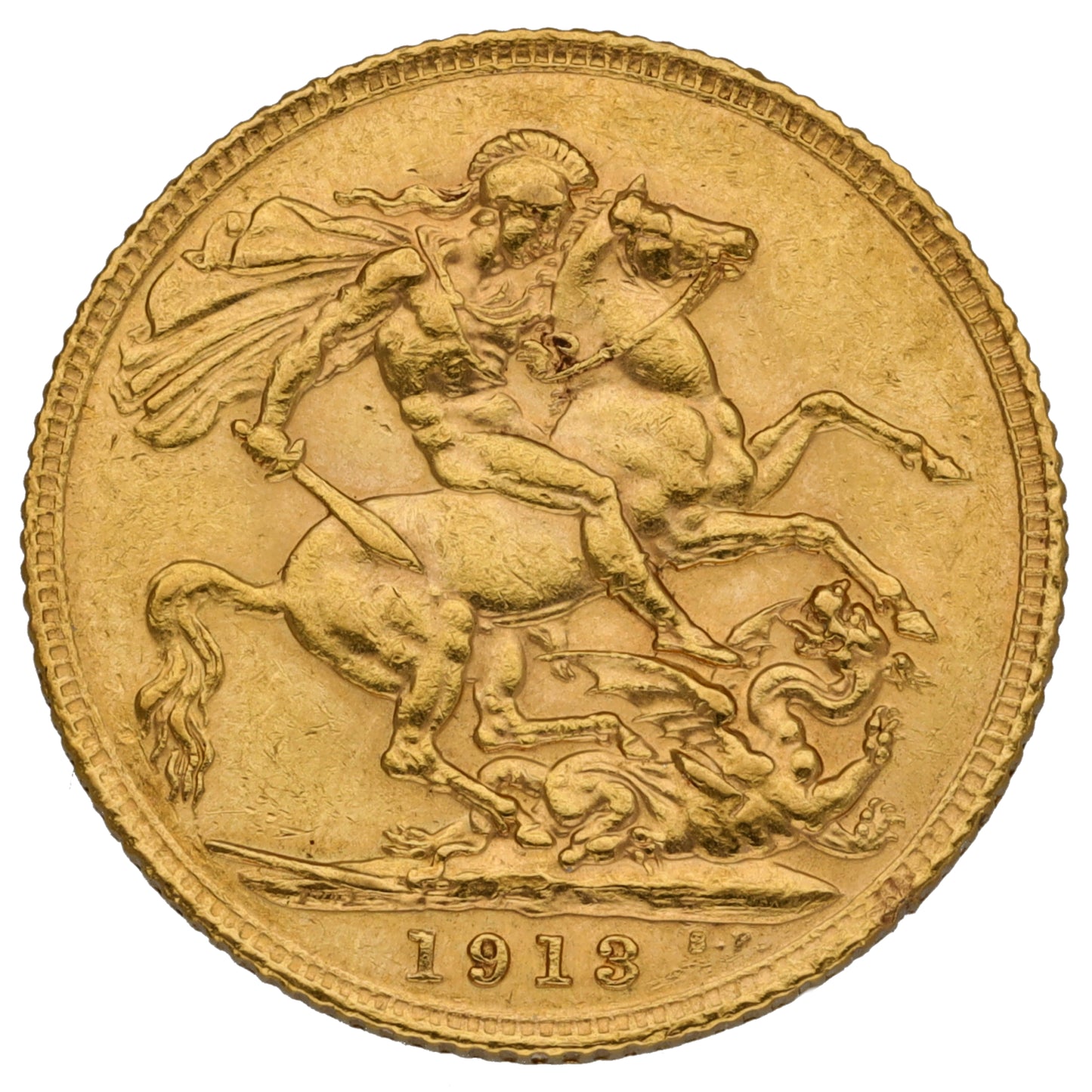 22ct Gold King George V Full Sovereign Coin 1913