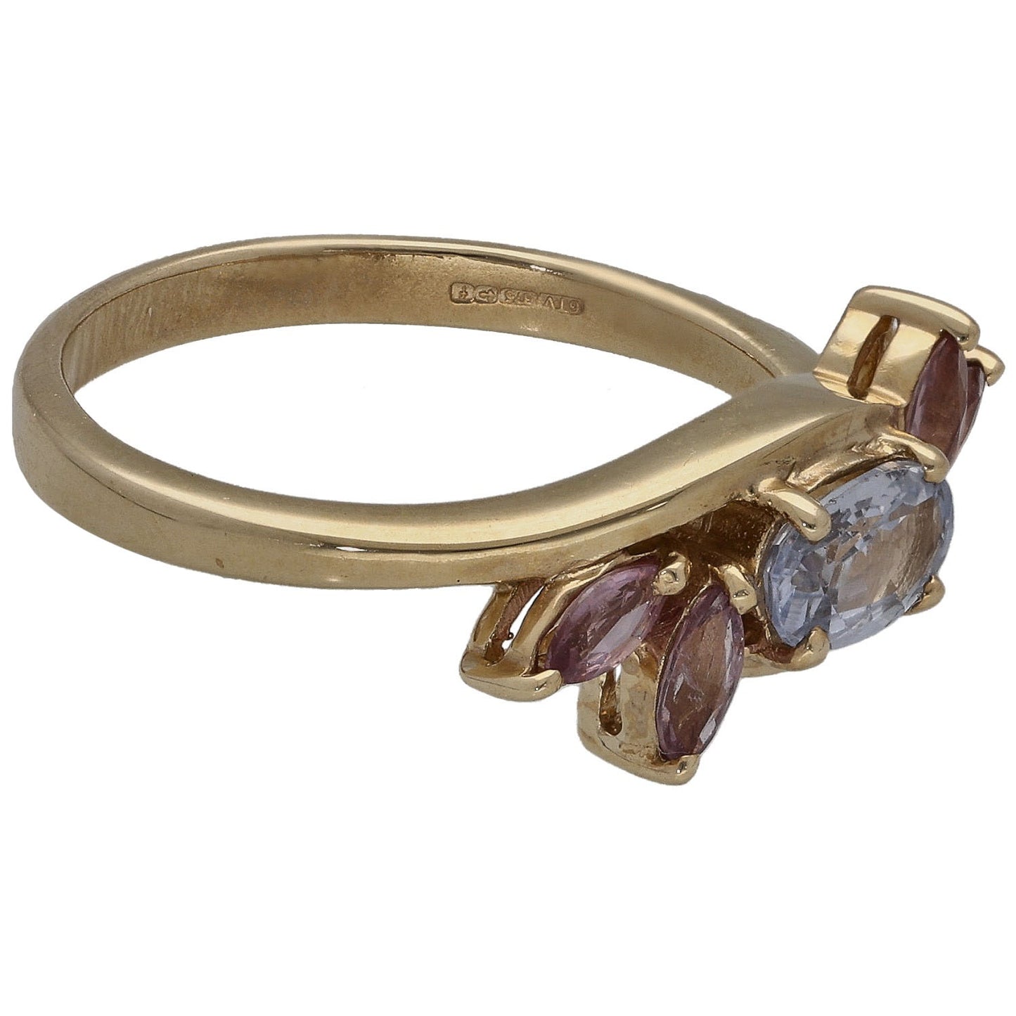 9ct Gold Sapphire Dress/Cocktail Ring Size N