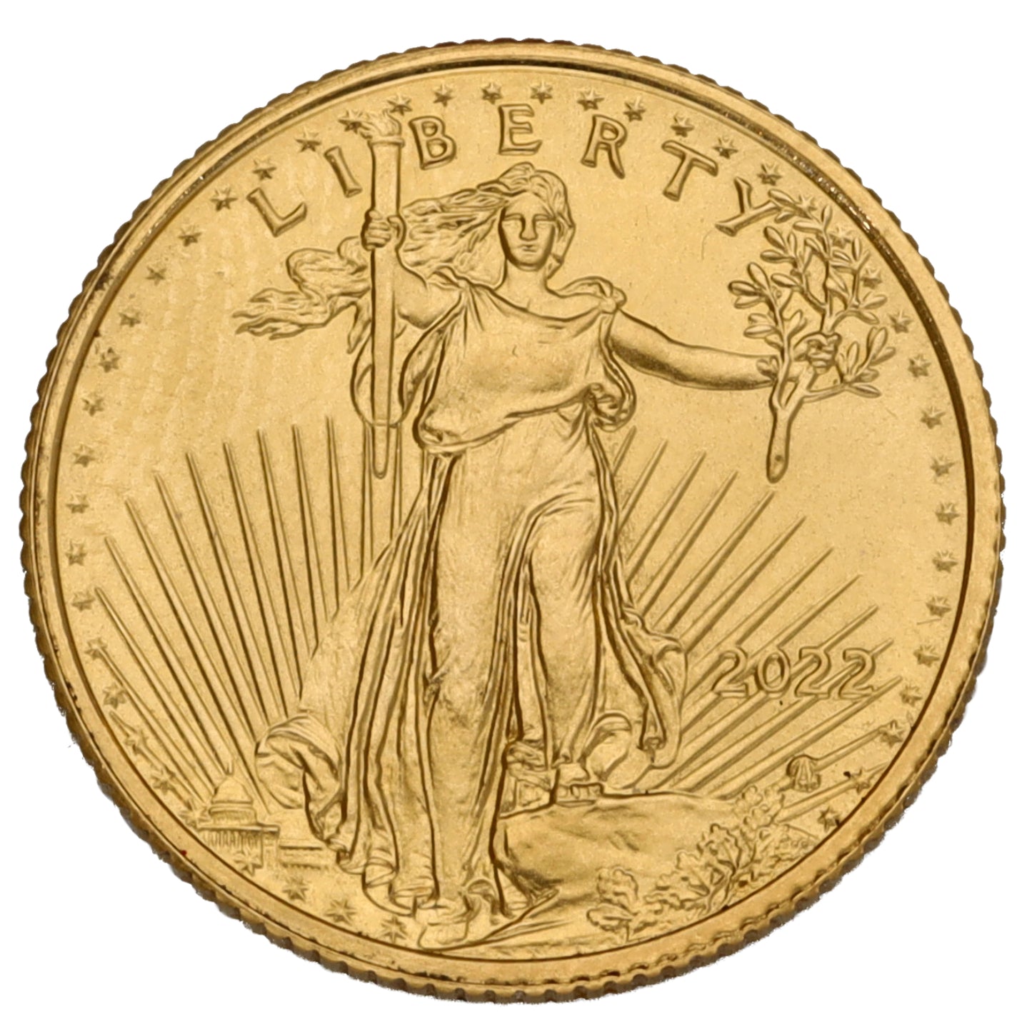 22ct Gold USA Eagle 1/10 OZ Coin 2022