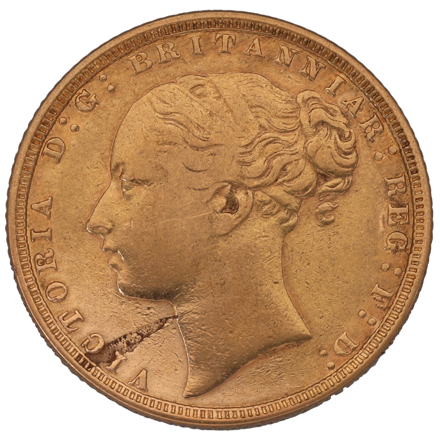 22ct Gold Queen Victoria Full Sovereign Coin 1871