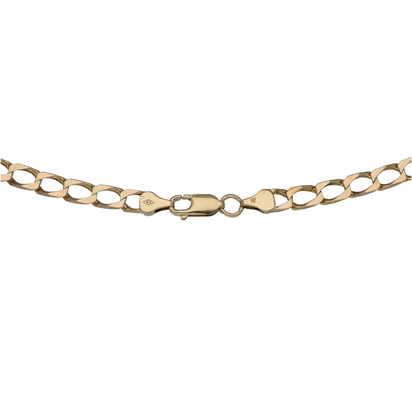 9ct Gold Curb Chain 18"