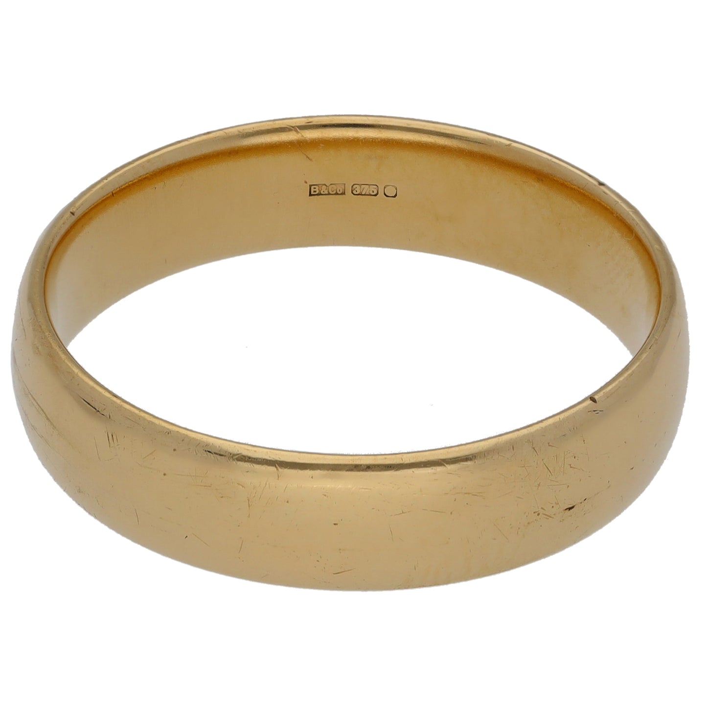 9ct Gold Plain Wedding Ring Size X