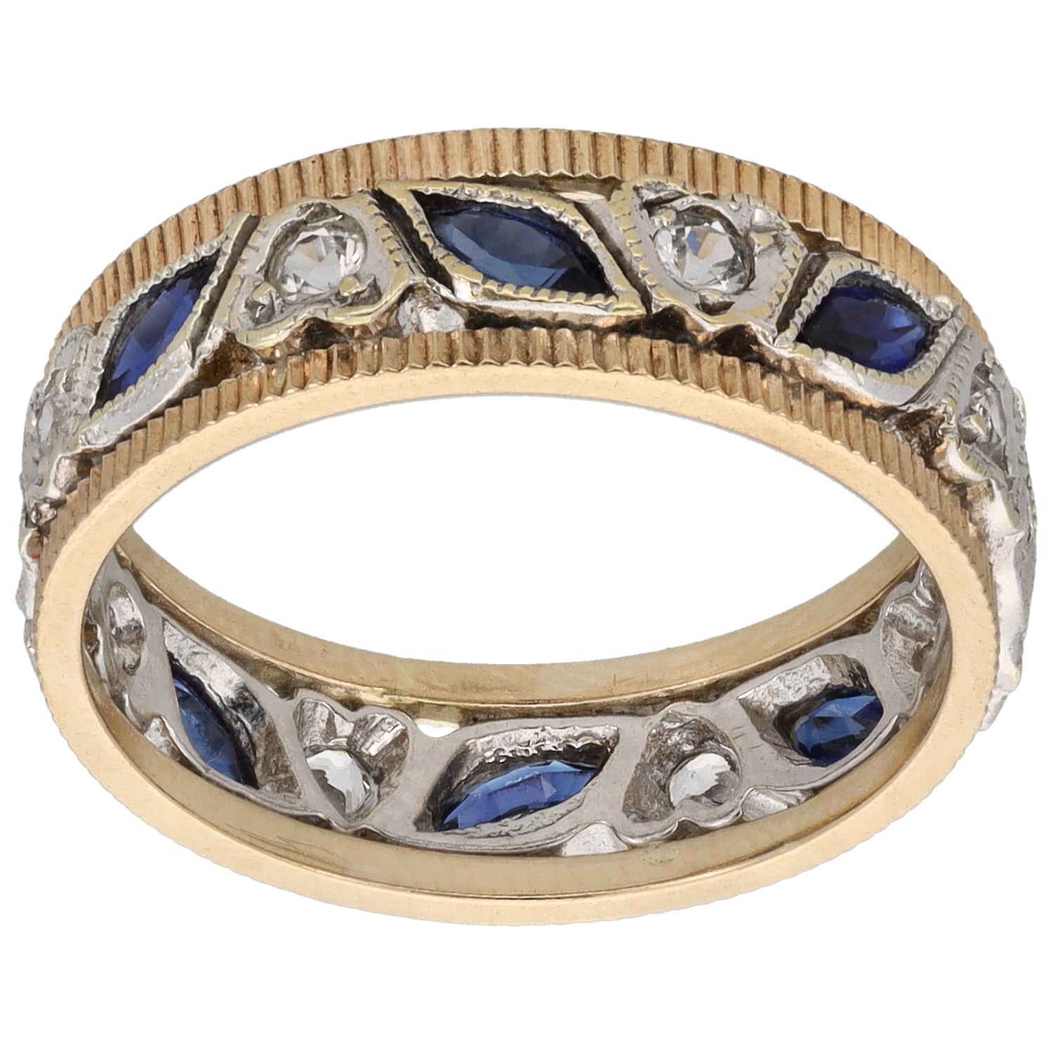 9ct Gold Imitation Eternity Ring Size N – H&T