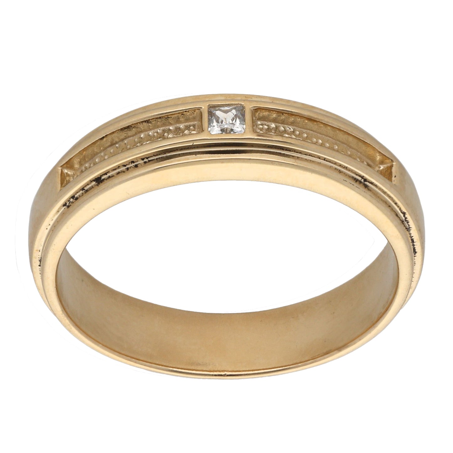 9ct Gold Cubic Zirconia Alternative Ring Size Z+2