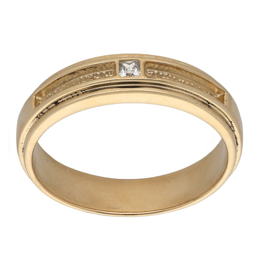 9ct Gold Cubic Zirconia Alternative Ring Size Z+2