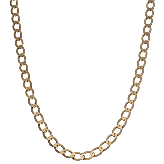 9ct Gold Curb Chain 22"