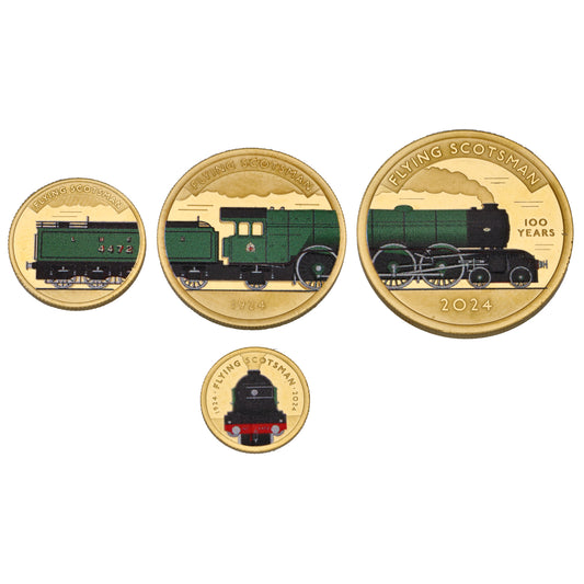 22ct Gold Centaury Of Flying Scotsman Sovereign Coin Set 2024