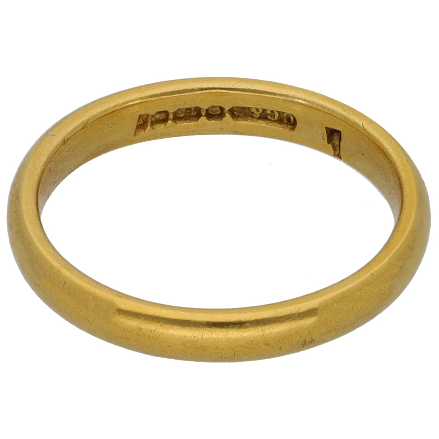 18ct Gold Plain Wedding Ring Size L